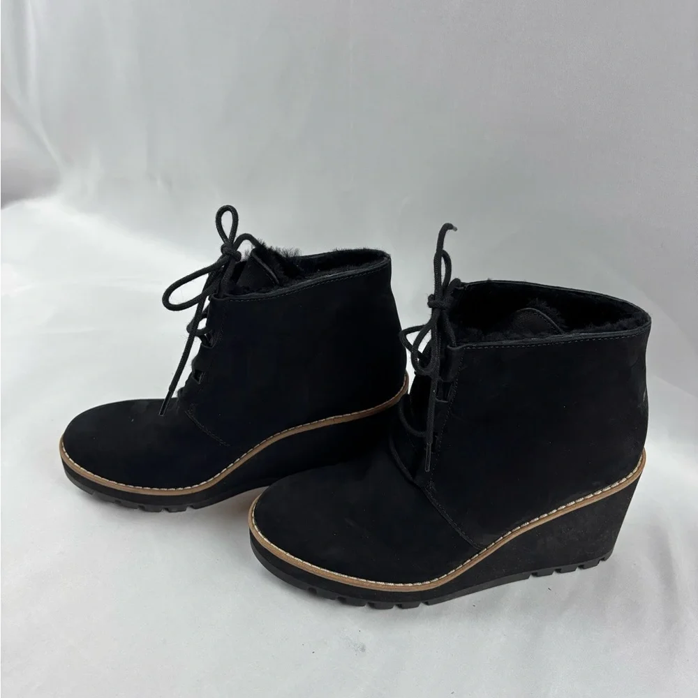 Eileen Fisher Alpine Wedge Sherpa Lined Bootie Size 6.5 - Picture 5 of 8